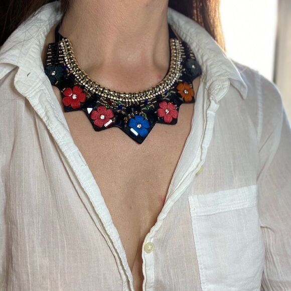 Frida Flowering Crown Statement Necklace - Picture 6 of 6